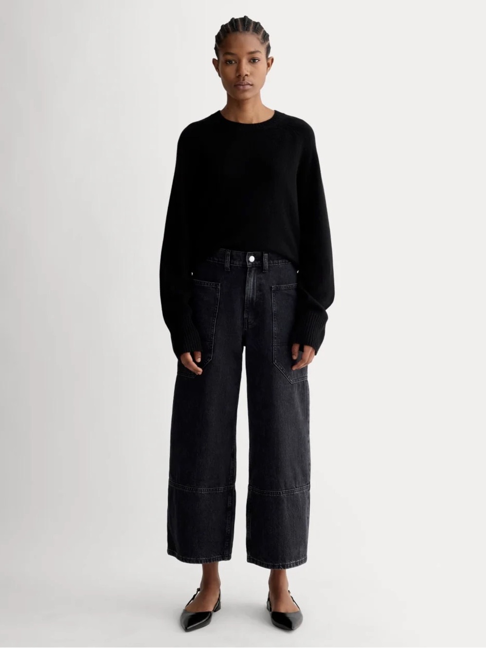 Everlane The Way-High Gardener Cropped Jean Washed Black Size 27 NWOT